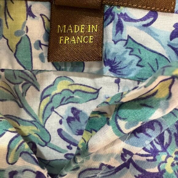 Holland & Holland London Button Down Shirt Womens US Size 10 Blue Floral - Picture 7 of 9